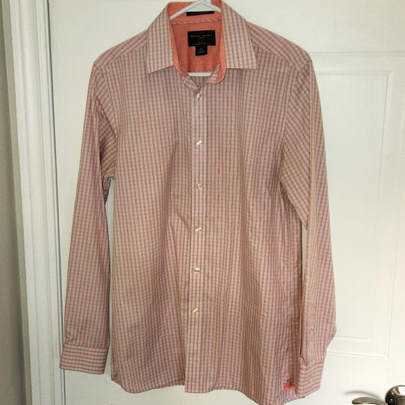 Black Brown 1826 non-iron checked shirt, size small - Picture 2 of 8